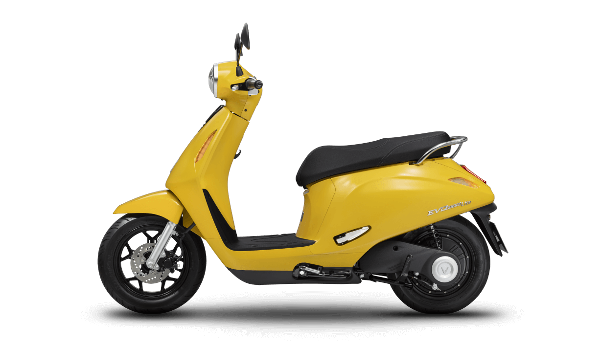 Thiết kế xe máy điện VinFast Evo200 Lite màu vàng
