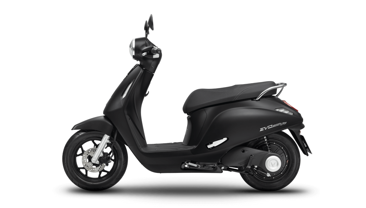 Thiết kế xe máy điện VinFast Evo200 Lite màu đen