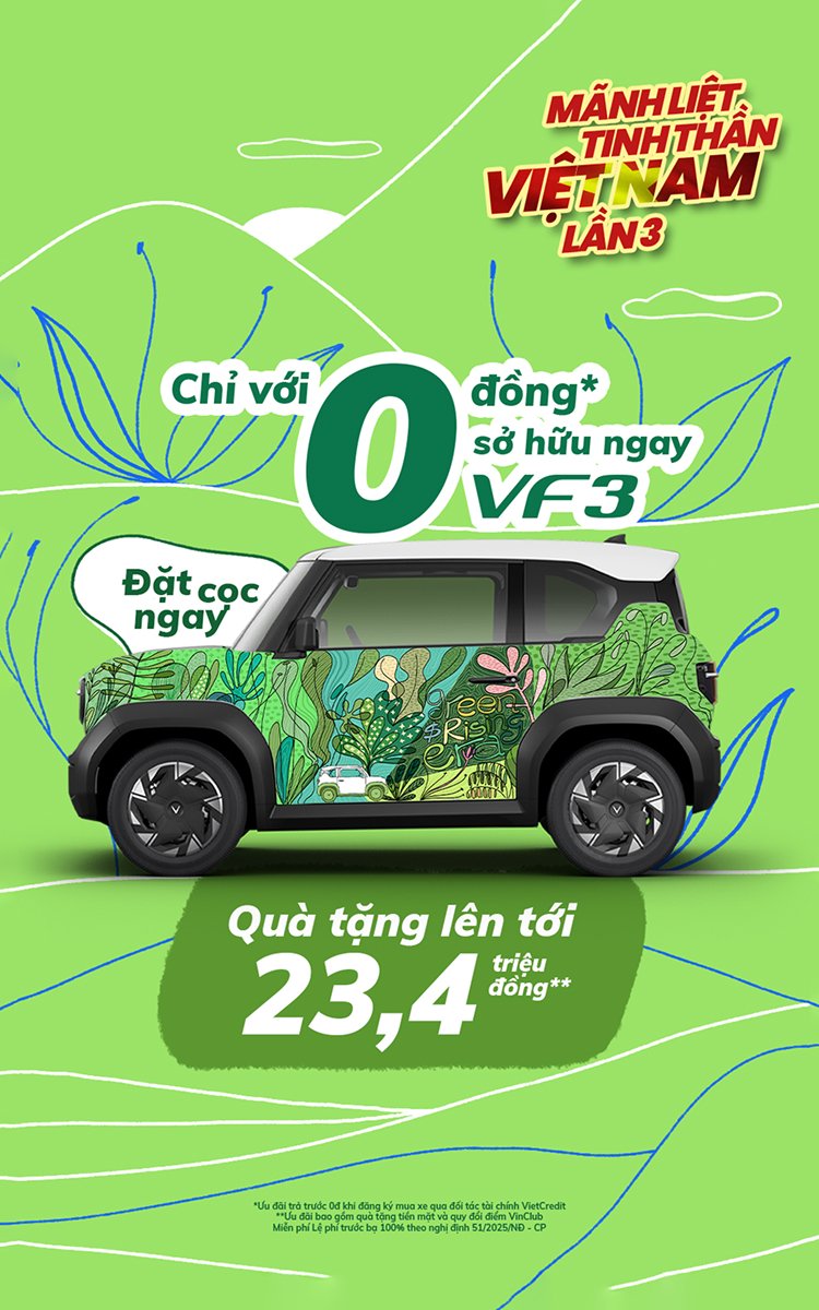 VinFast VF 3 - Xe nhỏ, giá trị lớn.