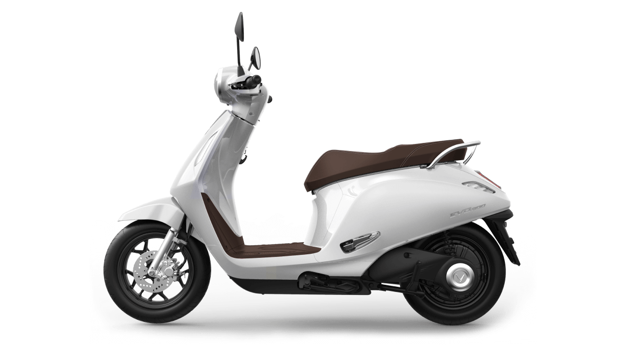 Thiết kế xe máy điện VinFast Evo200 màu trắng