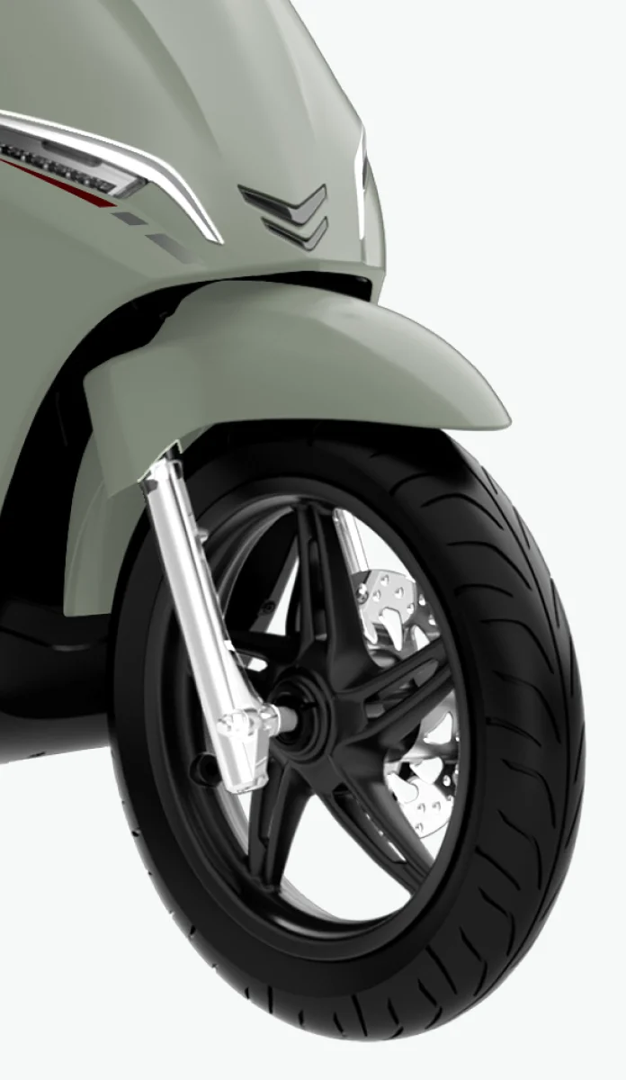 FELIZ 2025 Xe máy điện VinFast FELIZ 2025 trang bị vành xe 14inch cho phép di chuyển trên nhiều địa hình