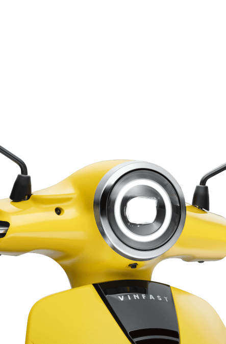 Hệ thống đèn LED và đèn pha projector của xe máy điện VinFast Evo200 Lite
