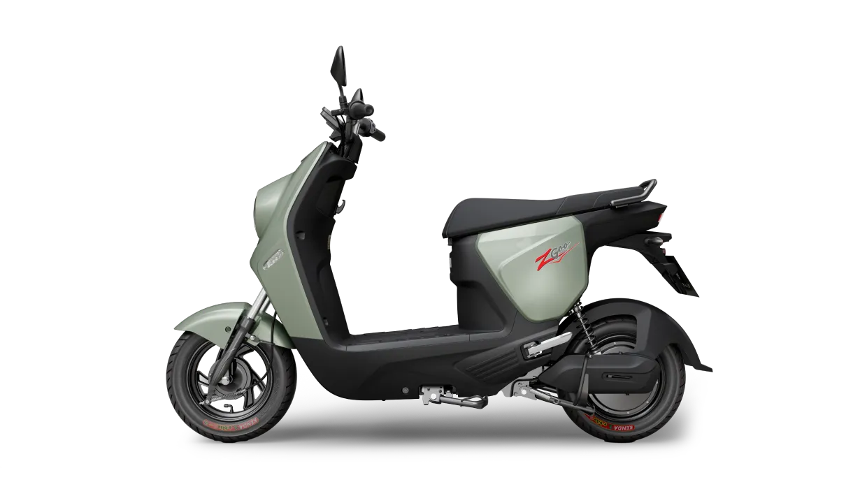 Thiết kế xe máy điện VinFast ZGoo màu vàng