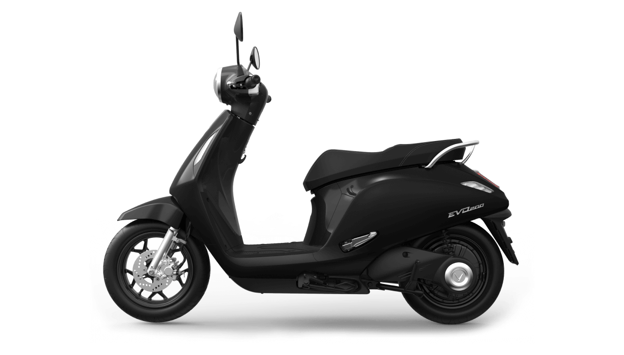 Thiết kế xe máy điện VinFast Evo200 màu đen