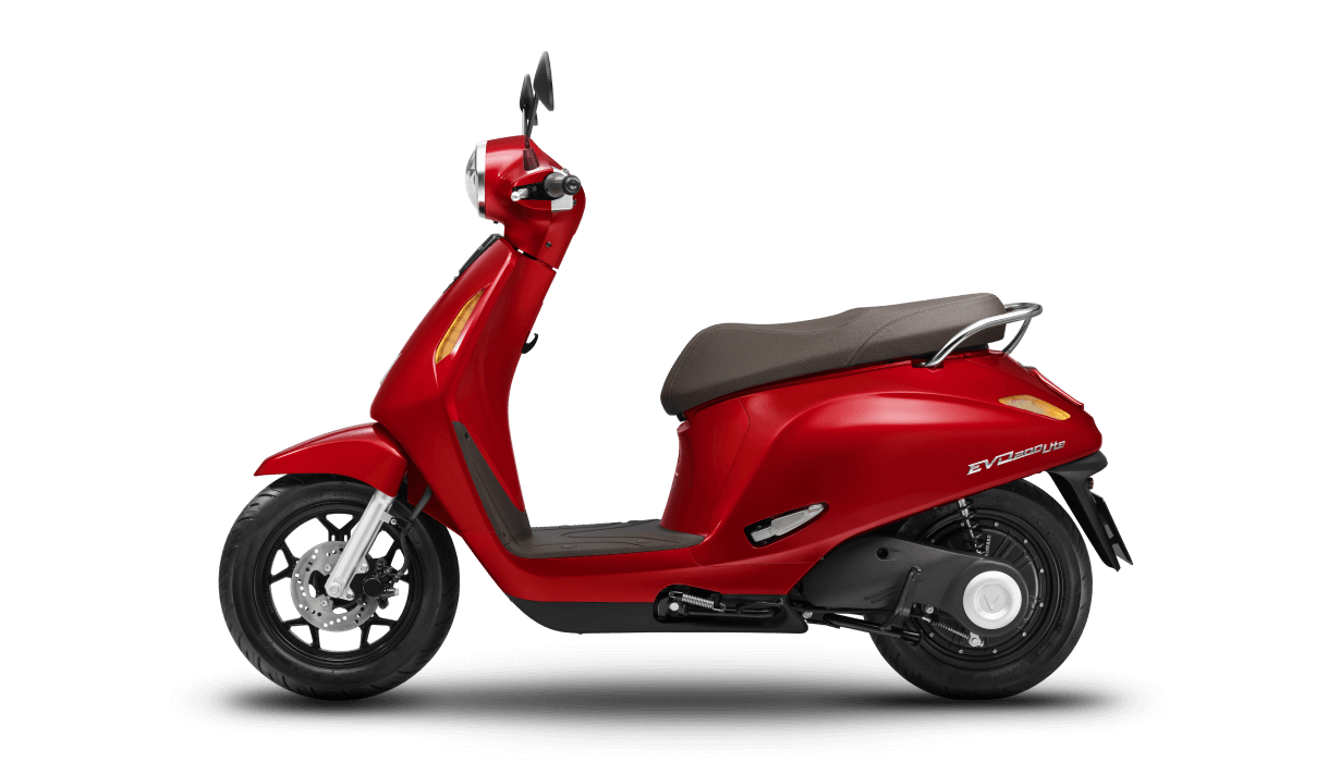 Thiết kế xe máy điện VinFast Evo200 Lite màu đỏ