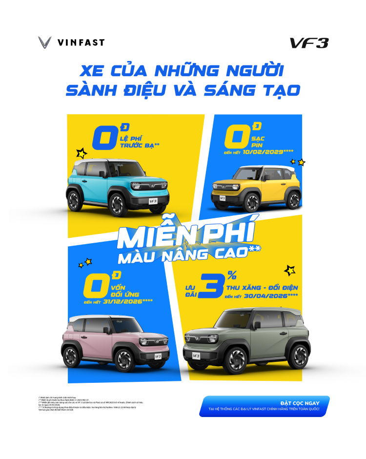 VinFast VF 3 - Xe nhỏ, giá trị lớn.