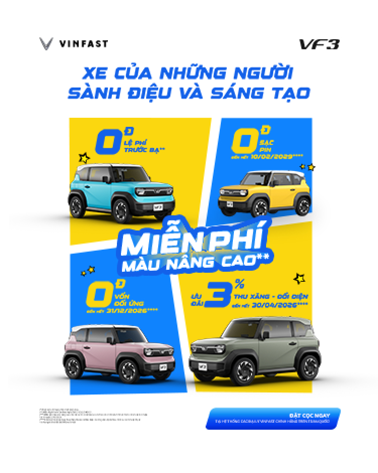 VinFast VF 3 - Xe nhỏ, giá trị lớn.
