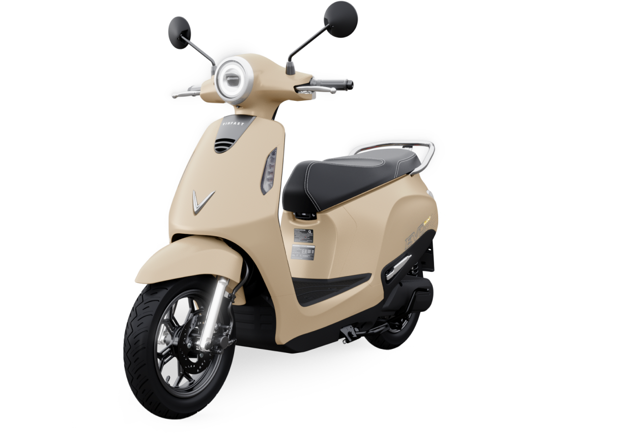 Xe m&aacute;y điện VinFast Evo Grand m&agrave;u v&agrave;ng c&aacute;t