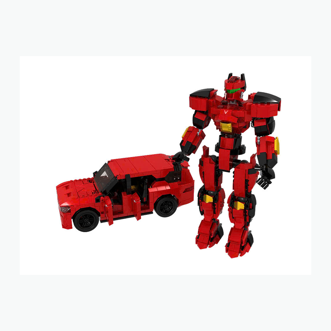 Bộ Xếp H&igrave;nh Robot VinFast VF 9 M&agrave;u Đỏ, , large